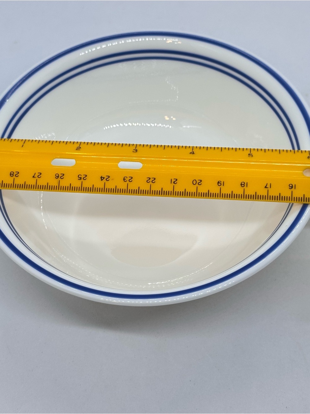Set of 4 Corelle Vitrelle Classic Cafe Blue Soup Cereal Bowls w/ Stripes 6.25" - Picture 8 of 9